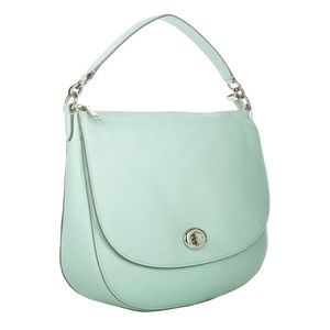 Used Coach 36762 Turnlock Hobo in Seaglass Light Green